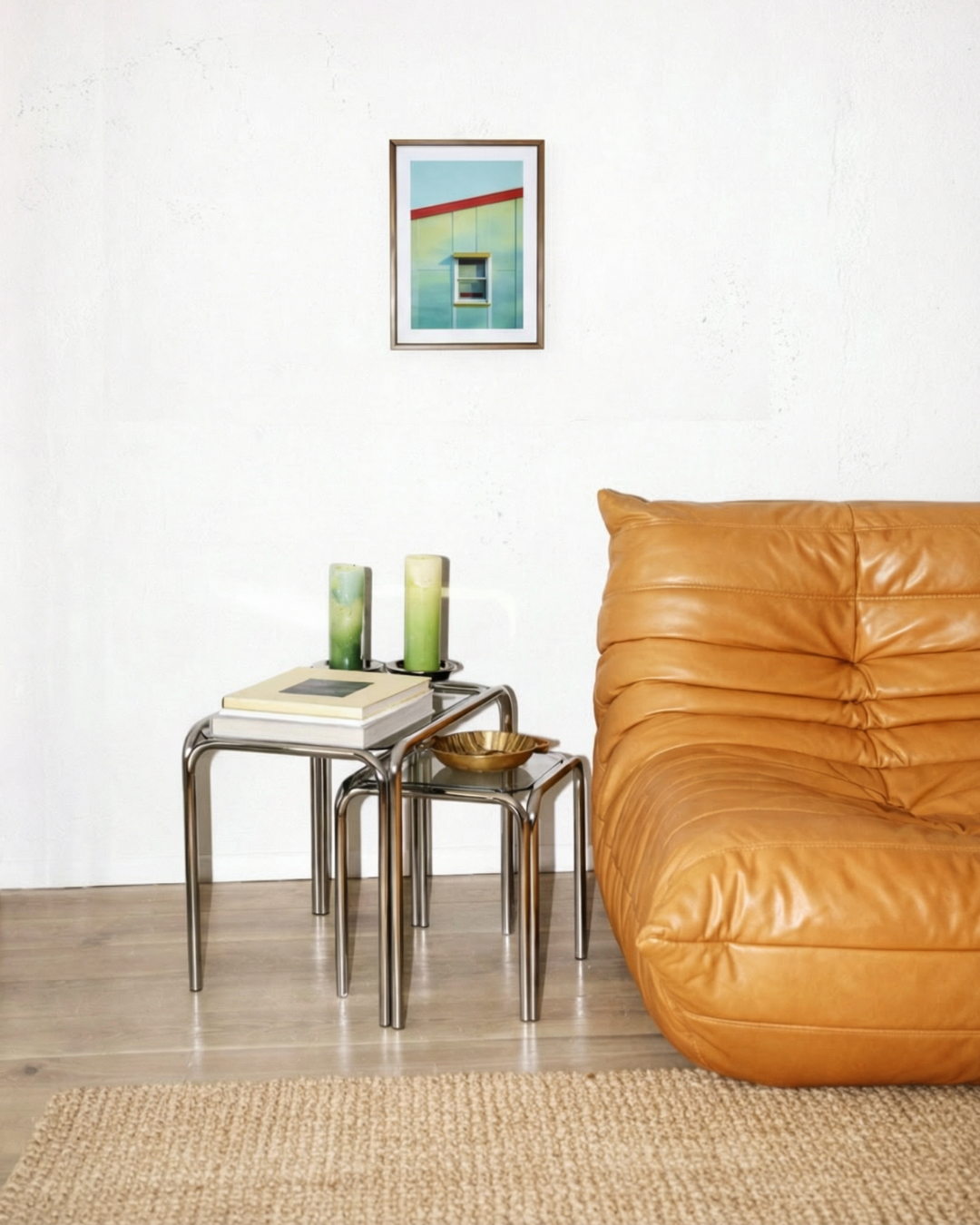 Unpaid Leave Framed Artwork Styled In a Loungeroom. By artist Lance Corlett. Shop the artwork from Steady Store.